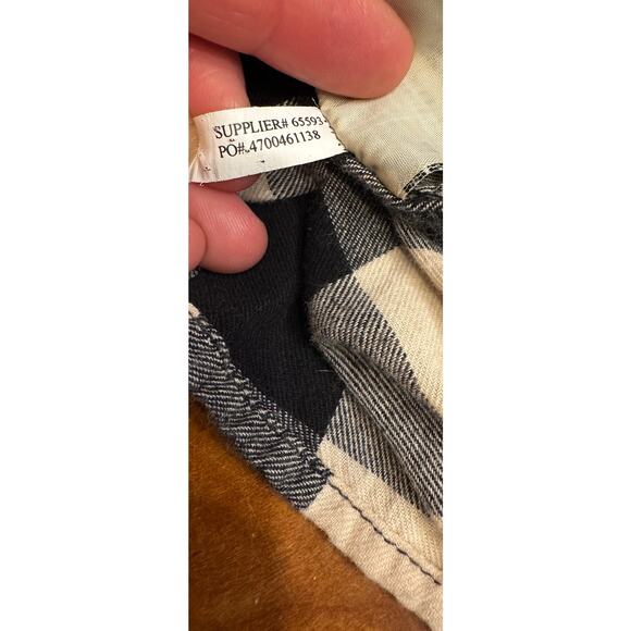 Denim & Supply Ralph Lauren Buffalo Plaid Flannel Shirt Black & Cream Size Small - Picture 6 of 8